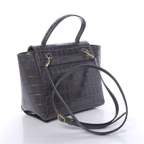 celine belt bag crocodile embossed leather medium|NANO BELT BAG IN CROCODILE EMBOSSED CALFSKIN.